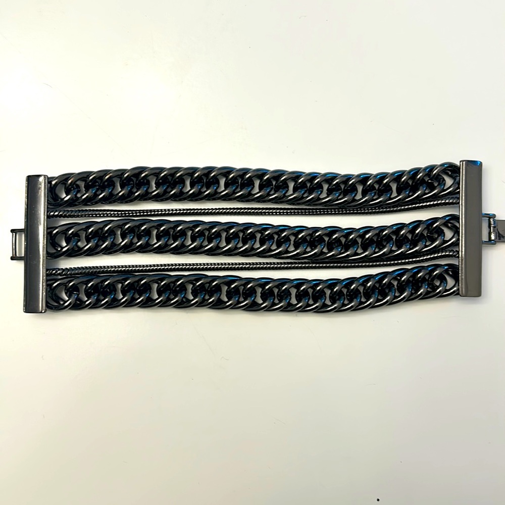 Ann Taylor Gun Metal 5 strand cuff
